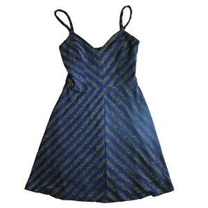 Cosmopolitan Dress Womens Size‎ XS Dress The Population Blue Gold Sleeveless New